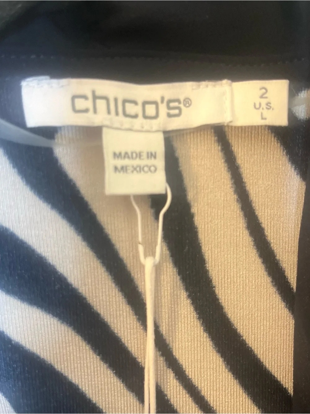 Chico's Zebra-Print Lily Chiffon Open Cardigan Jacket Sz L